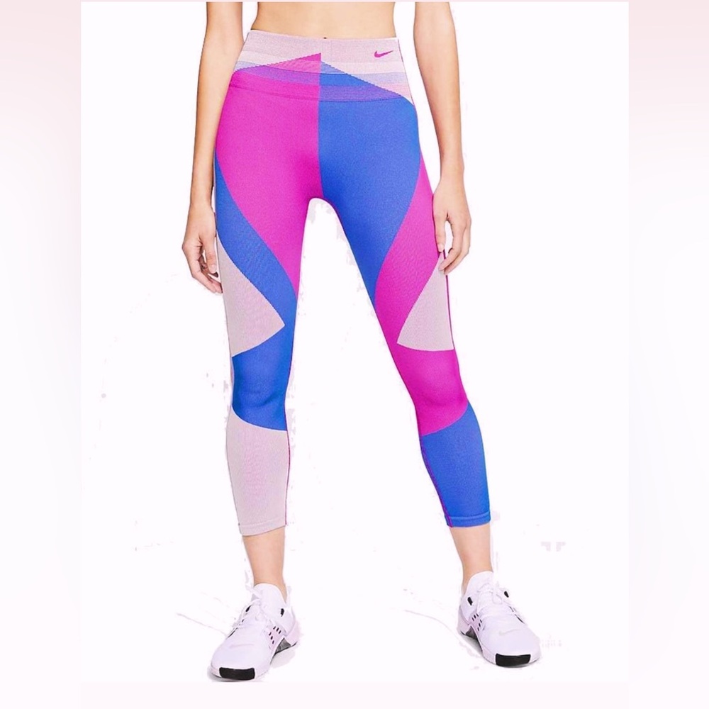 NWT Nike Sculpt Icon Clash Seamless 7/8 Tights